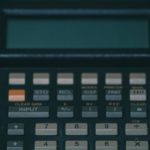 a calculator sitting on top of a table